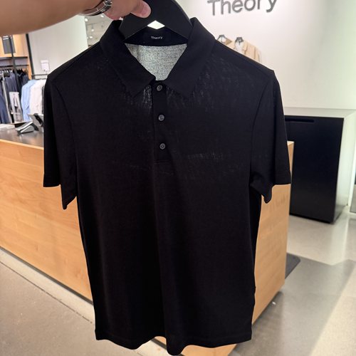 Theory男士莫代尔棉短袖Polo衫
