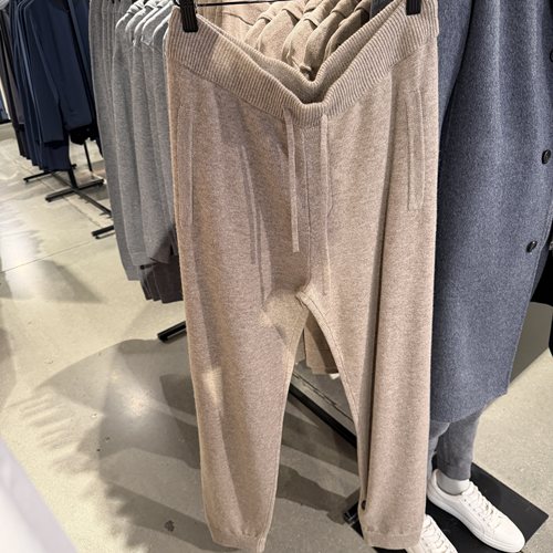 Theory男士羊毛羊绒混纺束脚裤