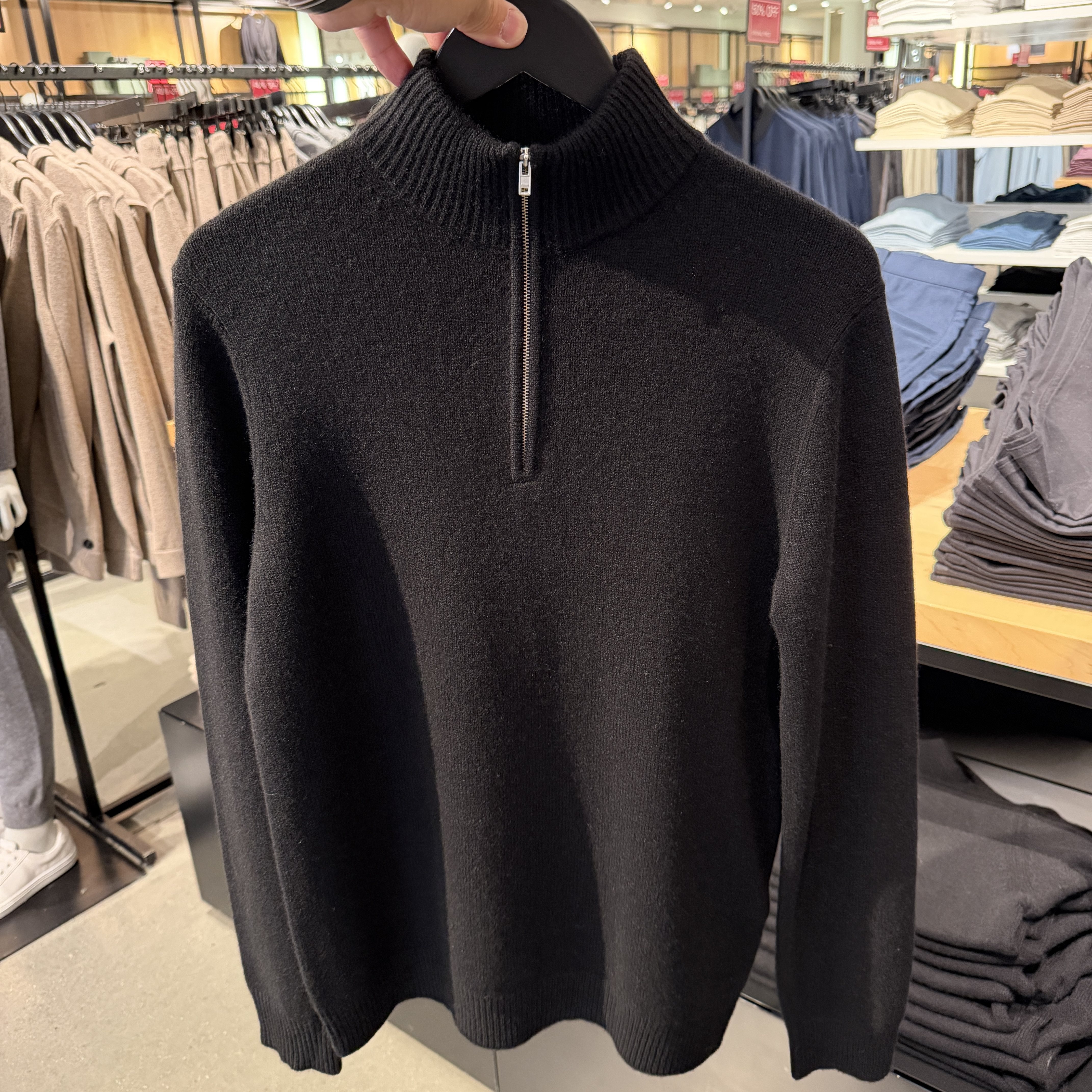 Theory美国代购直邮 男士羊绒衫 100%山羊绒半拉链高领羊绒针织衫,男装,针织衫/毛衣,淘宝优惠券,粉丝福利购,淘宝优惠卷