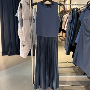 美国代购直邮Theory女士百褶连衣裙 无袖长款连衣裙