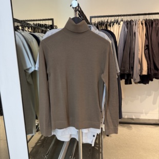 Theory美国代购直邮 男士羊毛针织衫 100%羊毛高领毛衣 商务休闲