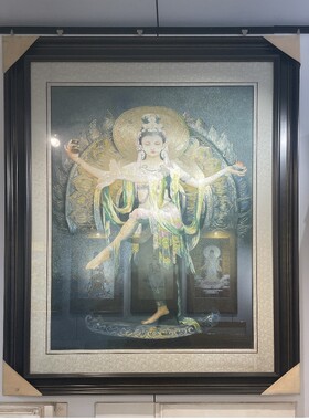 苏绣成品纯手工刺绣画飞天装饰画