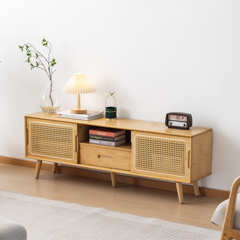 北欧实木电视柜茶几桌组合现代简约客厅家用简易小户型电视机柜子