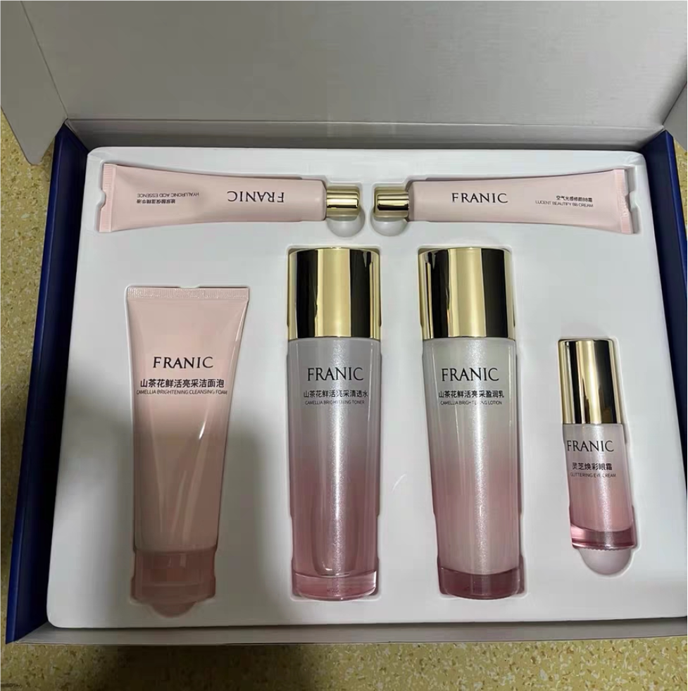 法兰琳卡山茶花洗面奶水乳化妆品套装保湿眼霜紧致抗皱妈妈正品