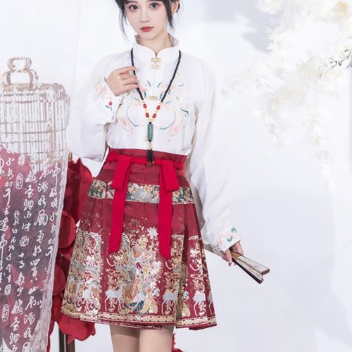 王洪旗2024织金妆花马面短裙上衣