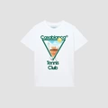 Sculptural Triangular Tennis Court White