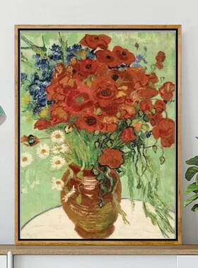 梵高花束数字油画diy风景客厅填色手绘成人减压高级版装饰画