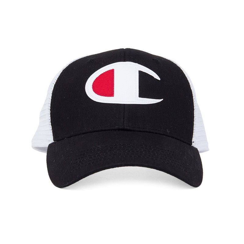 champion冠军 男女新款帽子弯沿鸭舌帽 经典标志大c网眼棒球帽