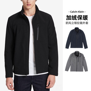 夹克商务休闲开衫 凯文克莱CK男装 防水薄绒保暖外套 Klein Calvin