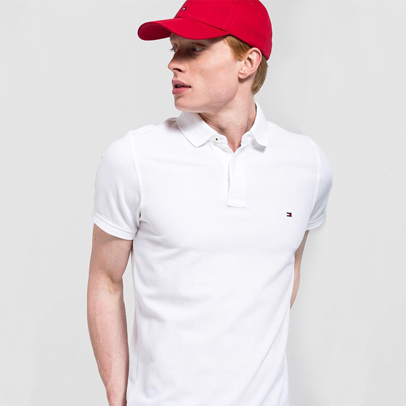 2018新款Tommy Hilfige湯米簡約美式經典修身版短袖純色Polo衫男