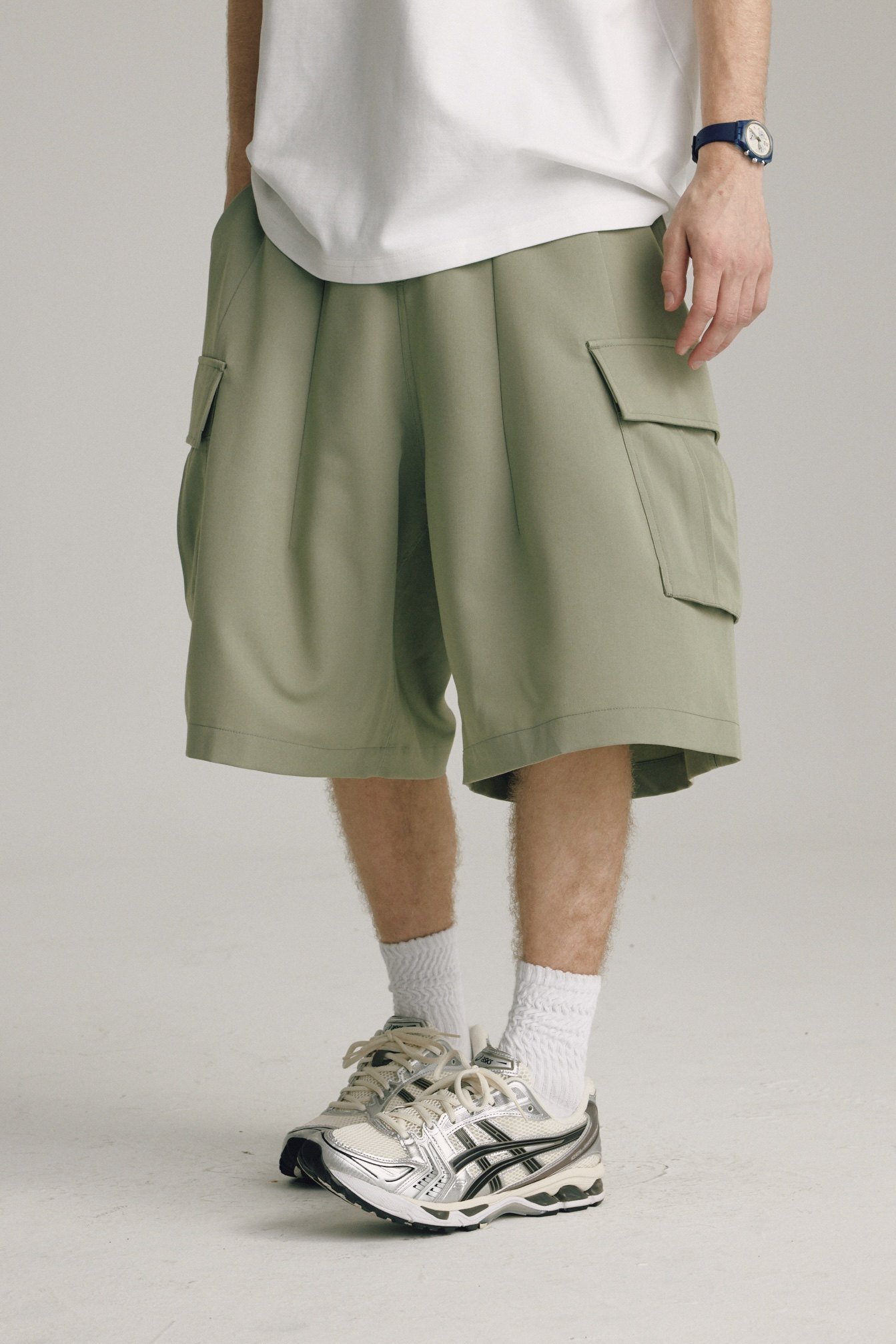 【折扣】Unlimited Mote "ELEGANT"六分工装西裤阔腿气球短裤,男装,短裤,淘宝优惠券,粉丝福利购,淘宝优惠卷