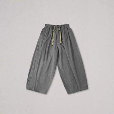 Unlimited Mote〔气球裤1.0〕日系阔腿精纺澳毛混纺鱼骨羊毛长裤