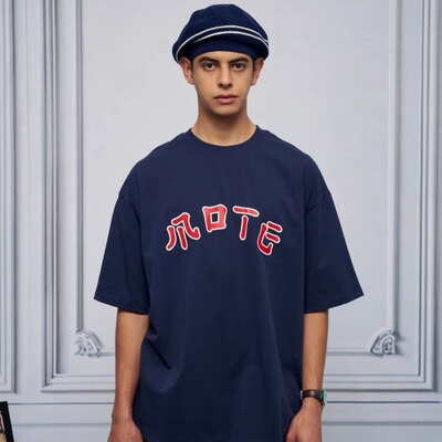 Unlimited Mote〔偏旁部首短袖〕纯棉双纱宽松廓形印花T恤