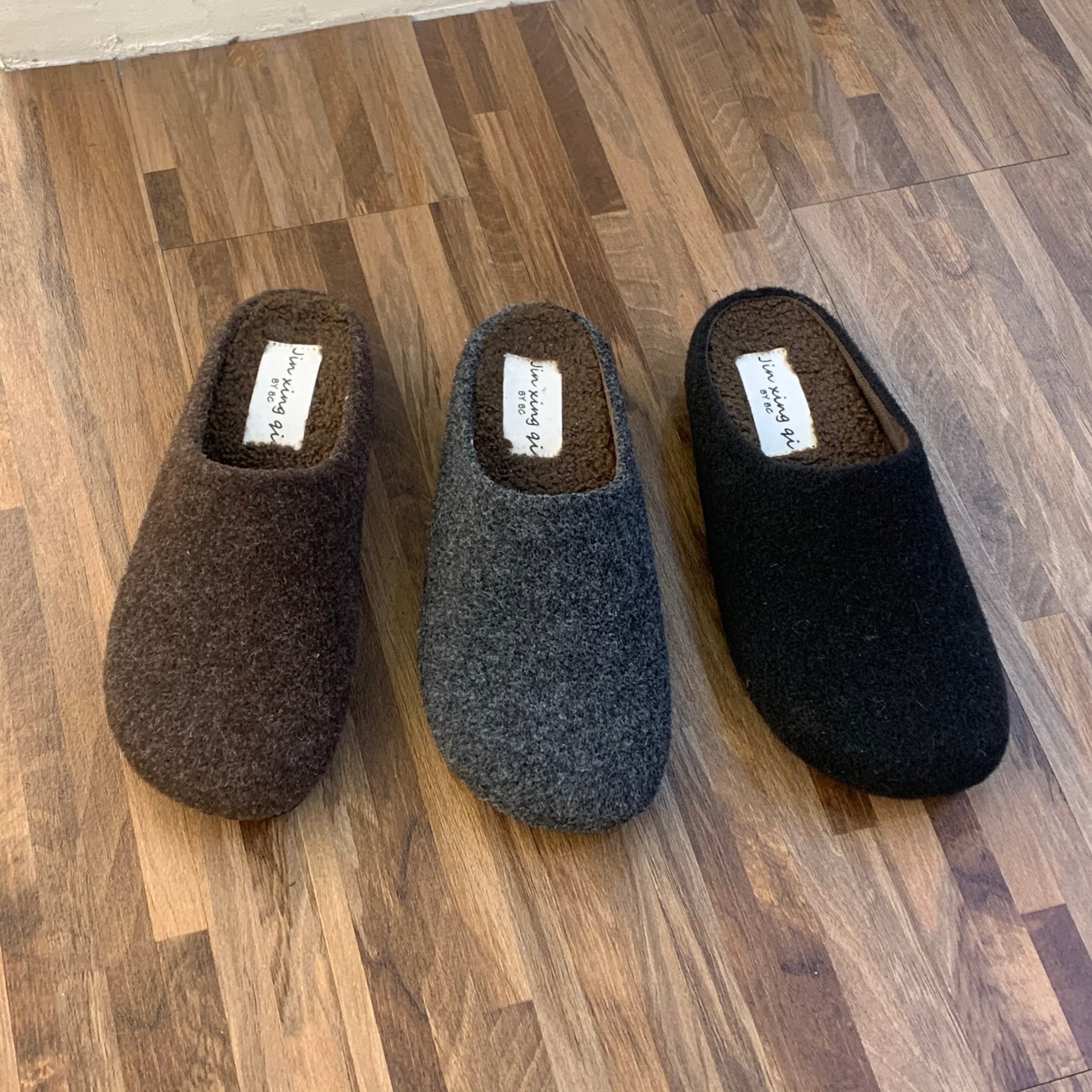 厚底灰色毛毛鞋拖鞋女鞋子外穿2025秋冬加绒勃肯鞋一脚蹬棉拖半托