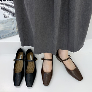 晚风气质通勤单鞋 仙女粗跟玛丽珍小皮鞋 女2025新款 韩版 子 秋季 法式