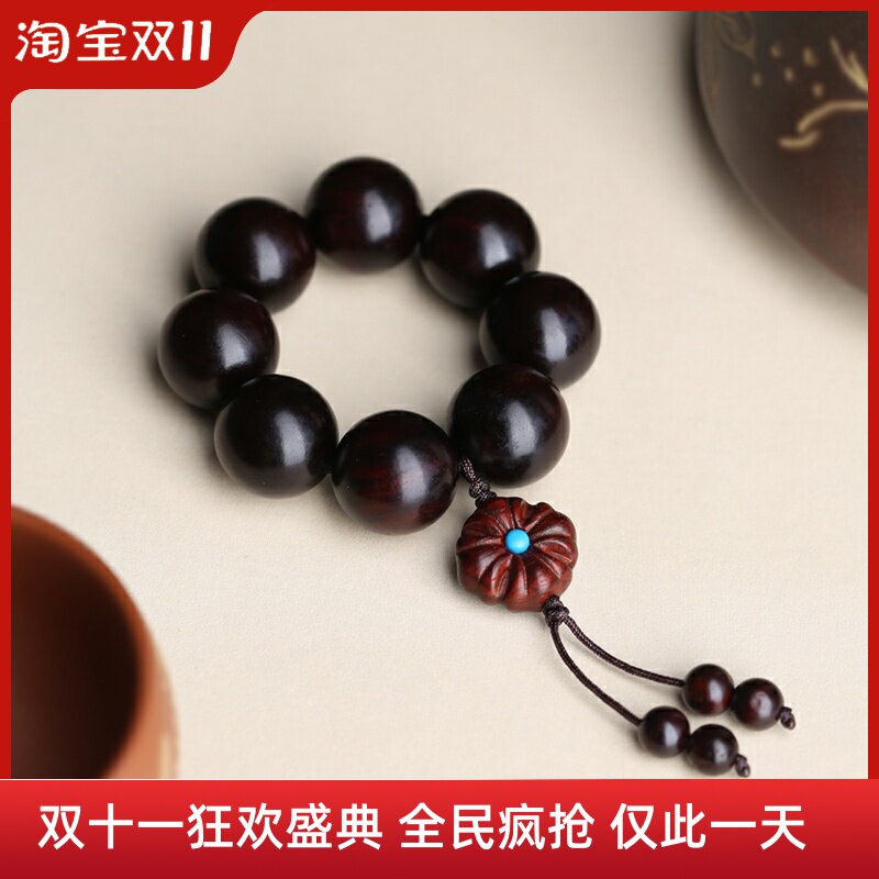 小叶紫檀指尖文玩手捻指捻小众指尖念珠小串绕指柔天然情侣指环女