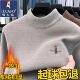 啄木鸟冬季 针织打底羊毛衫 加绒加厚毛衣男士 半高领保暖一体绒男款