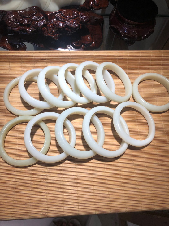 和田玉手镯玉手镯手工罗甸玉