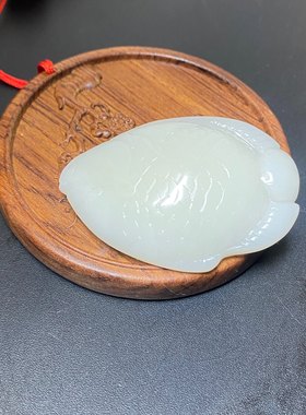 白玉挂件和田玉天然玉石小鱼儿