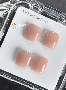 手工假脚指甲穿戴甲2025新款脚趾甲片大拇指指甲美甲贴片4片