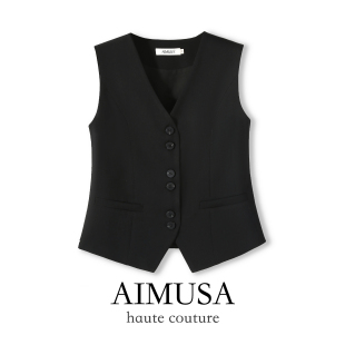 新款 AIMUSA 马甲女春季 格雷系灰色西装 高级感马夹背心叠穿 26春季