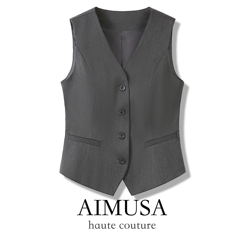 高级感灰色！西装背心马甲！