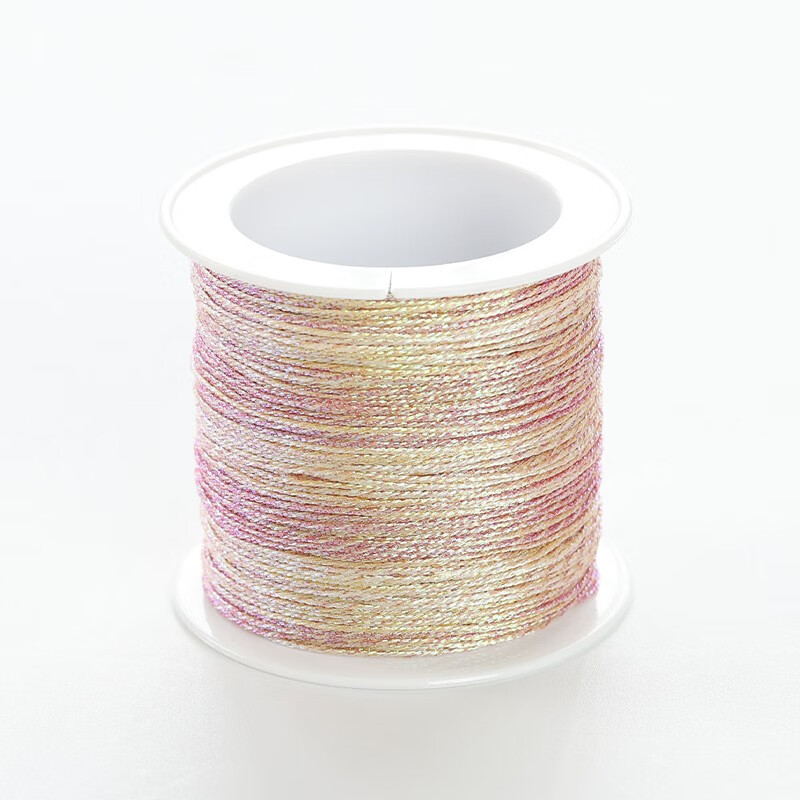 幻彩6股线手工diy制作编织手链手绳闪亮线段染变色龙刺绣线材小卷