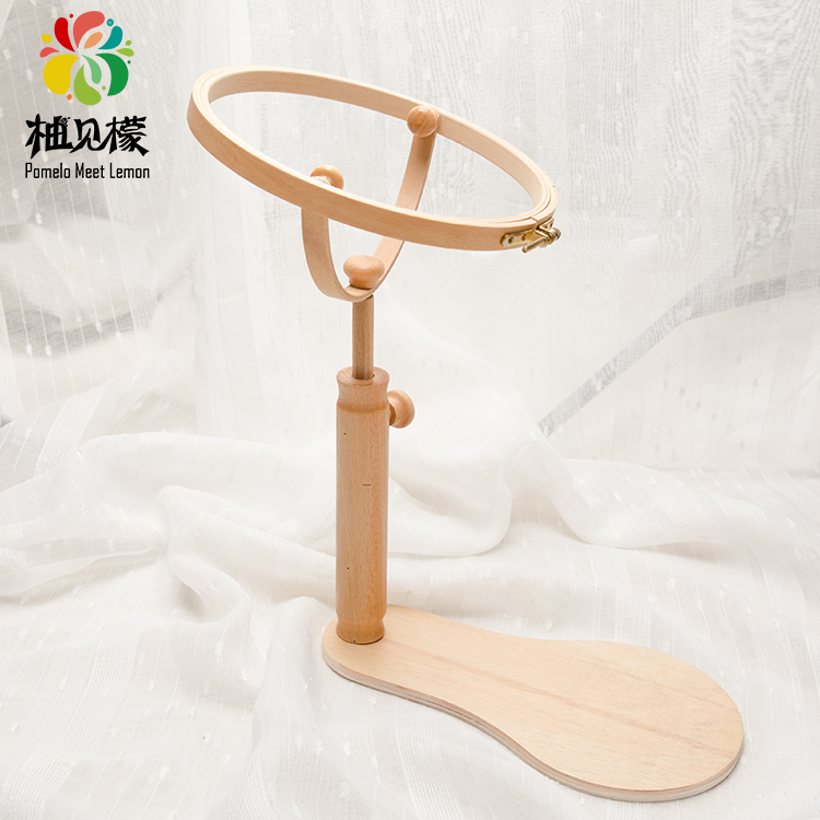 新款二代21cm刺绣绣架木制便携式台式实木绣绷架子十字绣绣架包邮