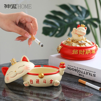 創(chuàng)意招財(cái)貓煙灰缸個(gè)性潮流