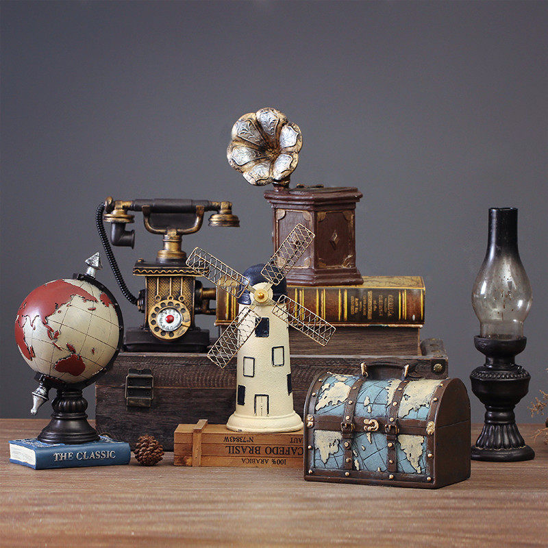 Sáng Tạo Nhà Trang Trí Phòng Khách Mẫu Trang Trí Quán Cafe Thanh Retro Trang Trí Cửa Sổ Cửa Hàng Đạo Cụ Chụp đồ trang trí nhà cửa bằng gỗ