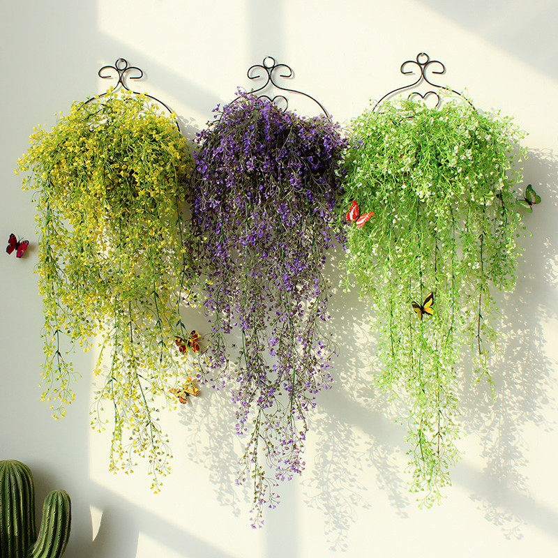 sỉ đồ gỗ decor Mô phỏng hoa treo phong lan pothos mây hoa giả treo tường phòng khách trong nhà nhựa trang trí tường hoa vật có tường trang trí 	đồ trang trí phòng khách bằng gỗ	 	đồ gỗ trang trí trong nhà