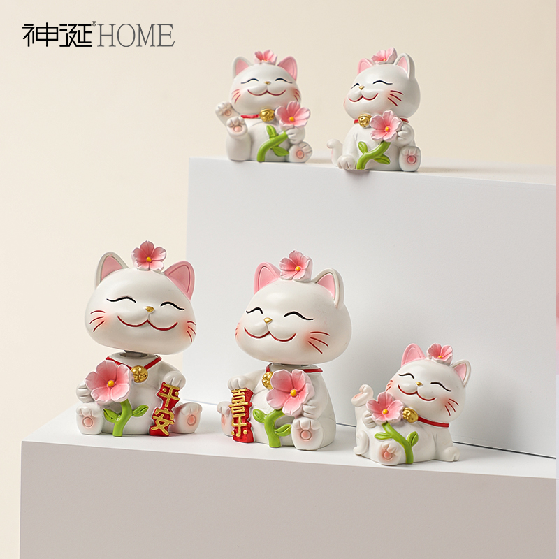 可爱治愈解压招财猫小摆件