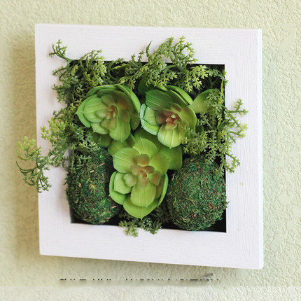 创意家居墙饰服装店铺墙上装饰品美式仿真植物客厅墙面壁挂壁饰