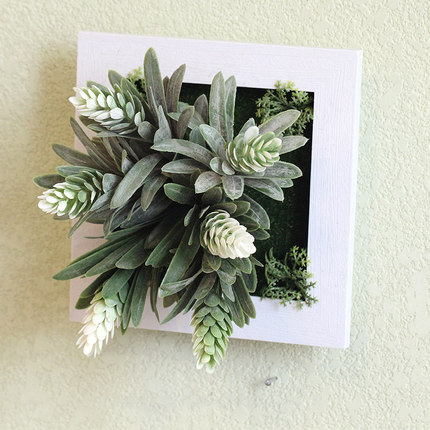 创意家居墙饰服装店铺墙上装饰品美式仿真植物客厅墙面壁挂壁饰