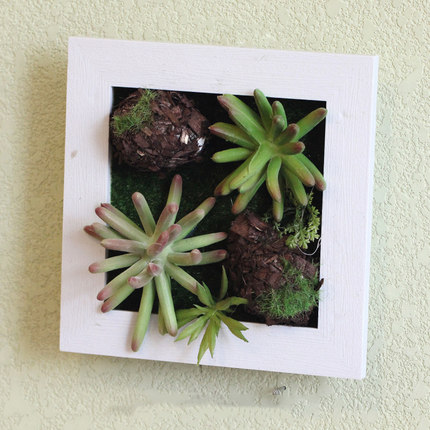 创意家居墙饰服装店铺墙上装饰品美式仿真植物客厅墙面壁挂壁饰