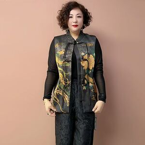妈妈春季新款古风马甲时尚外搭