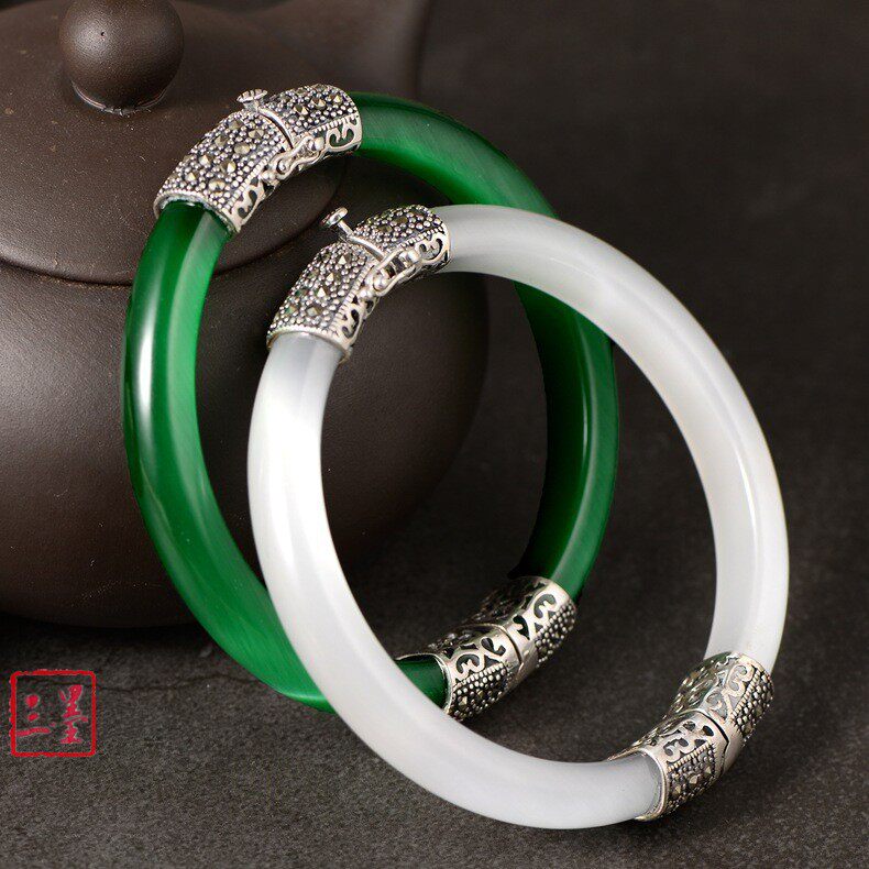 AGARWOOD SUCH AS CRUMBS YANG ZI CHENGYI THE SAME STYLE DOES NOT LEAVE THE BRACELET GLAZED OPAL OPEN BRACELET BRACELET