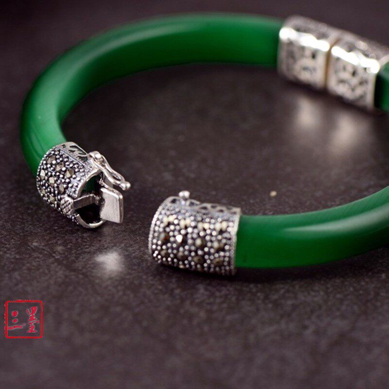 AGARWOOD SUCH AS CRUMBS THE SAME STYLE OF STEP AWAY BRACELET S BRACELET OPEN BRACELET GREEN OPAL BRACELET