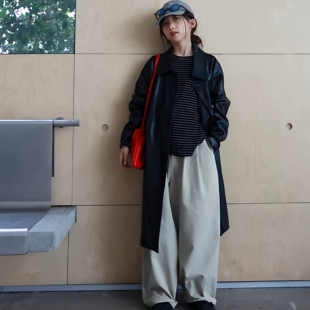 黑色皮衣外套男女童儿童春秋新款爆款独特超好看夹克小个子流行PU