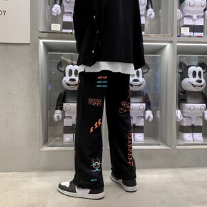 2026早春新款满印个性涂鸦拖地卫裤 XZ604-KP25-P55控68图片