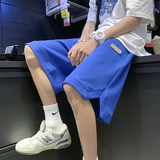 2026夏季新款华夫格开衩五分宽松短裤XZ604-KP64-P35控48，男装牛仔裤，星座604