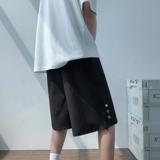 2026夏季小清新拉链开衩排扣短裤XZ604-KG20-P35控48，男装牛仔裤，星座604