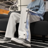 2026秋季港风新款ins扎染排扣卫裤XZ604-KP31-P55控68，男装休闲裤，星座604