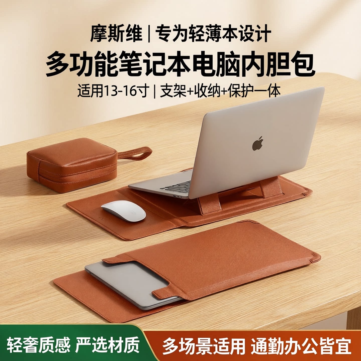 摩斯维 笔记本电脑内胆包适用MacBookair苹果华为Mate