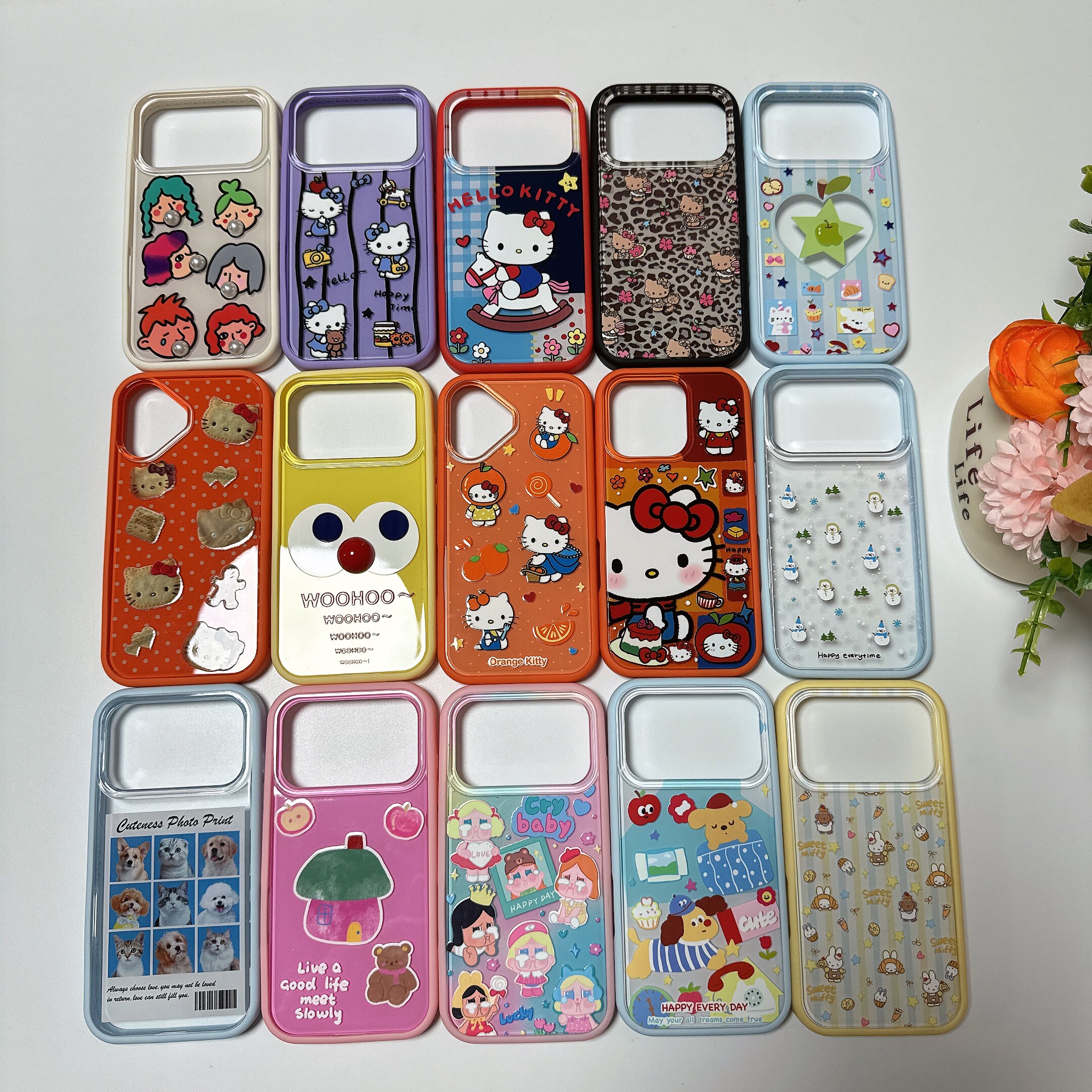 时尚小众ins木马kitty猫适用iphone17promax苹果16pro卡通15女生14个性13可爱12TPU软边框亚克力二合一手机壳