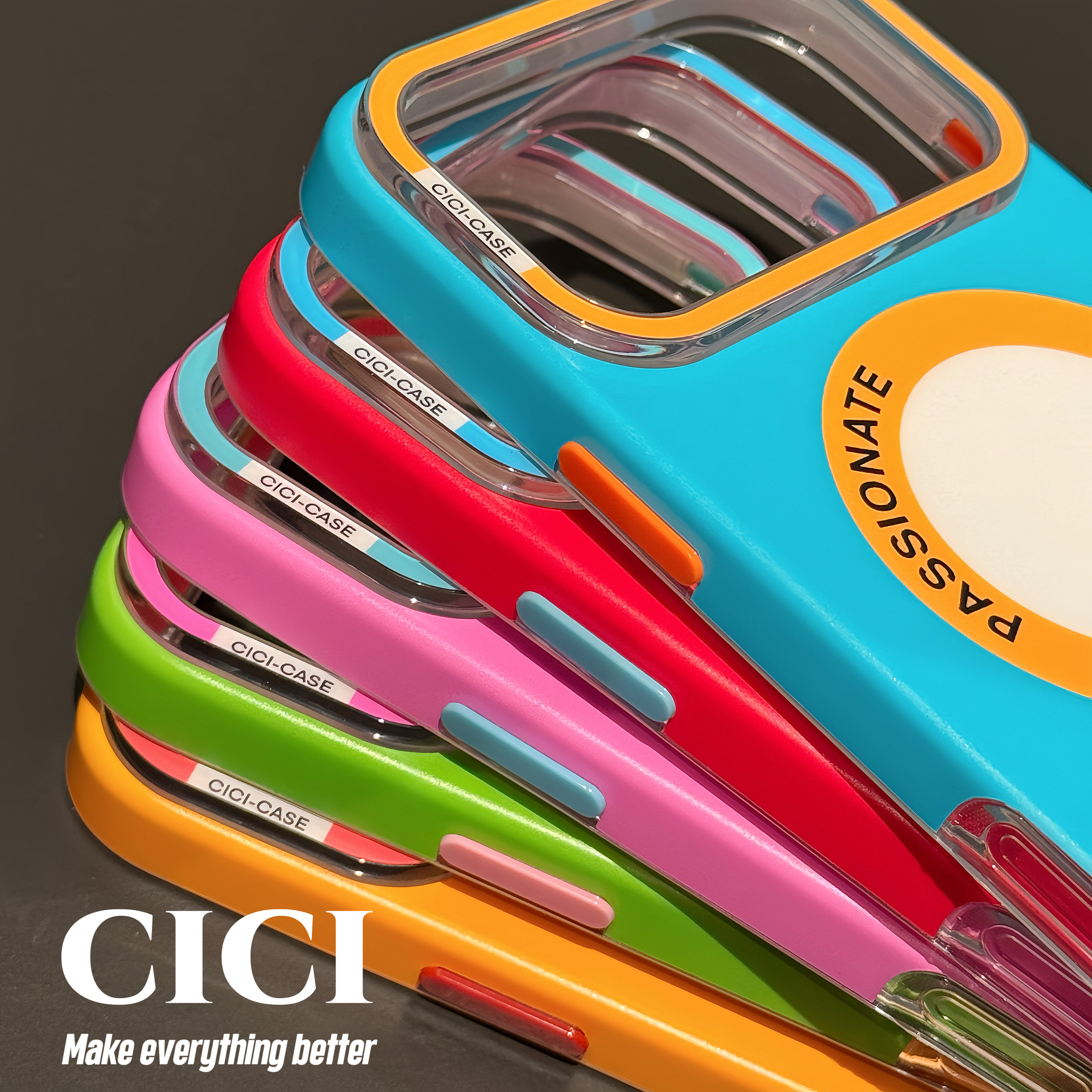 撞色多巴胺磨砂肤感抗指纹磁吸壳