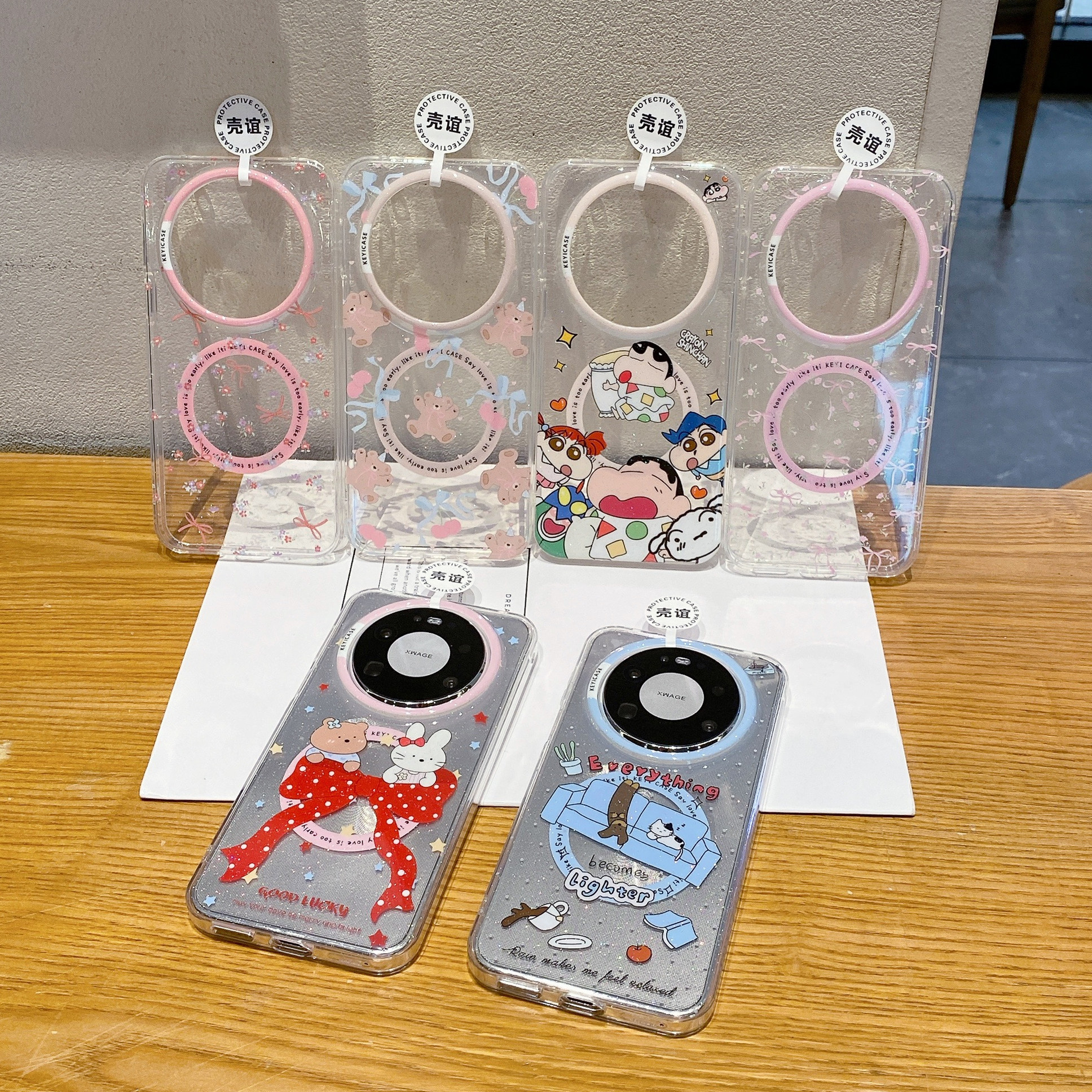 KEYICASE细闪适用HUAWEI华为pura90promax卡通Mate80女生60pro+可爱70碎花蝴蝶结小熊兔子腊笔小新磁吸手机壳