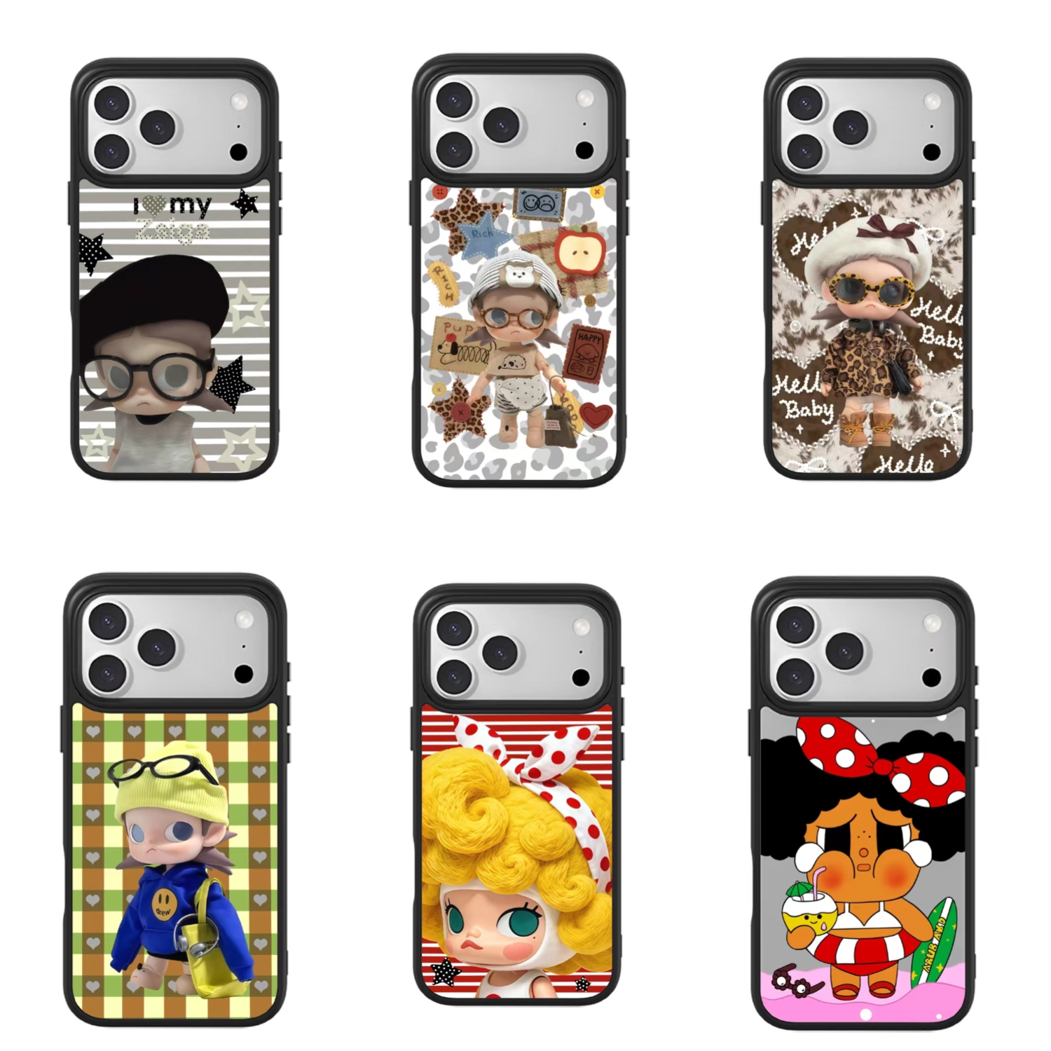 豹纹嘎子姐适用iphone17promax苹果16小众15plus时尚14磁吸13女生12可爱神甲内绒黑框全包相机ai键磁吸手机壳