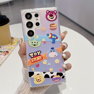 玩具总动员系列适用三星s24ultra手机壳镭射渐变新款 s25plus高级感全包软壳a54防摔s23u保护套s22女款