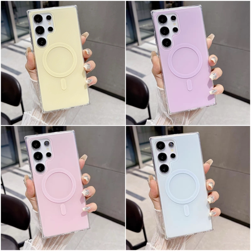 磁吸马卡龙适用三星Galaxys24ultra手机壳新款S23U硅胶小众全包防摔s24+高级感s25plus外壳s22专用壳主题壳